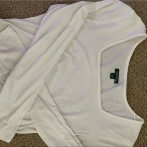 WILD FABLE White Longsleeve Crop Top